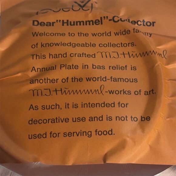 Vintage 1973 M.‎ J. Hummel Annual Plate Goebel Original Box Germany - Picture 4 of 7